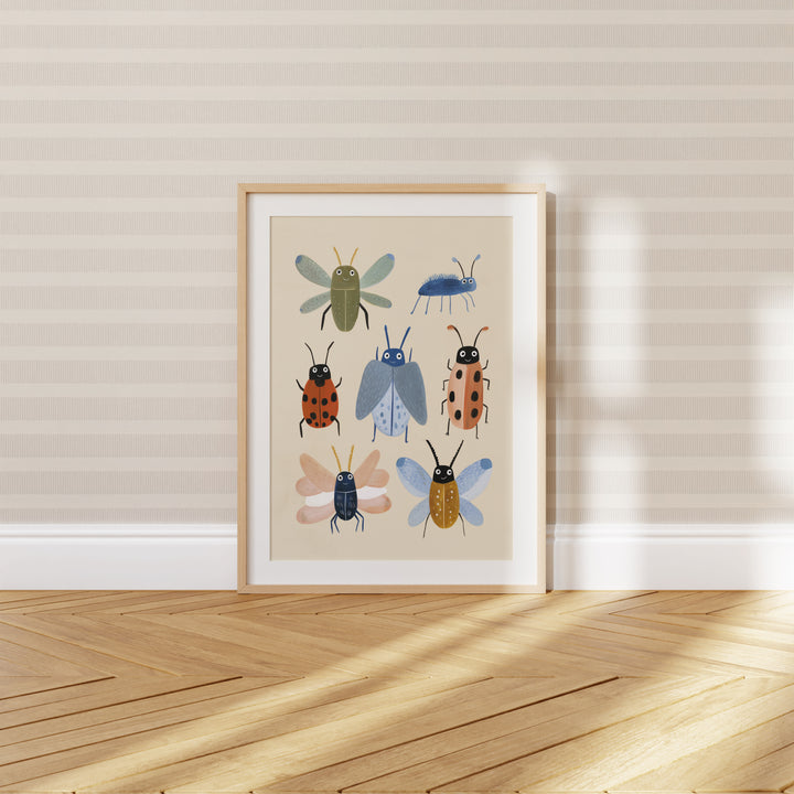 Beetle Collection Print | Nature Insect Nursery Wall Art