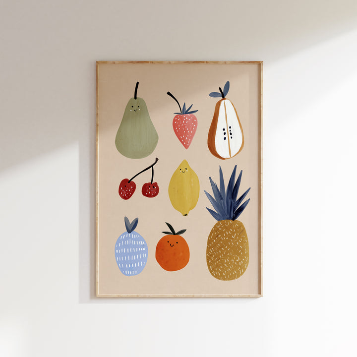 Farmers Market Fruits Print