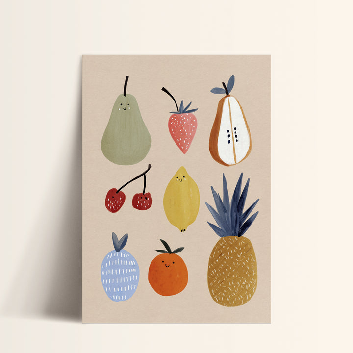 Farmers Market Fruits Print