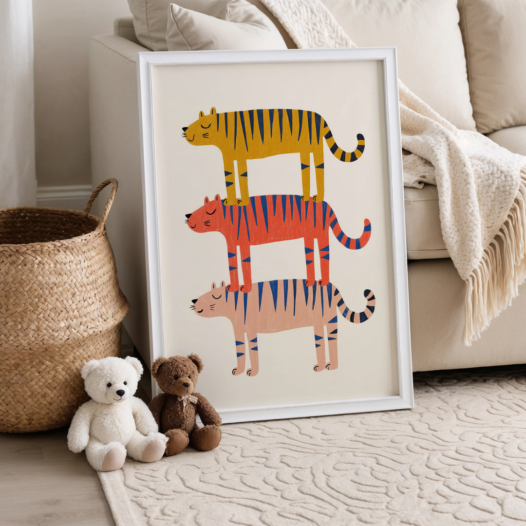 Stacked Tigers Print