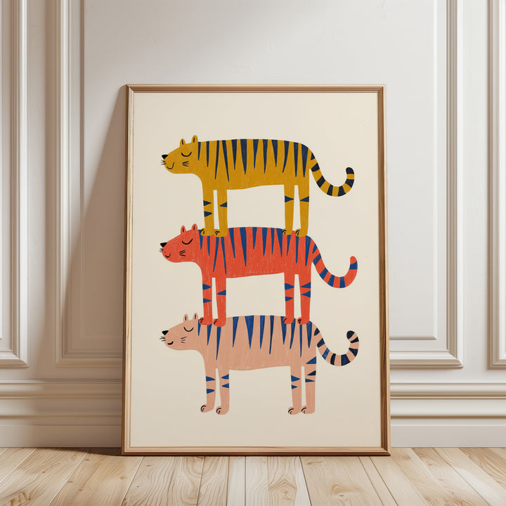 Stacked Tigers Print