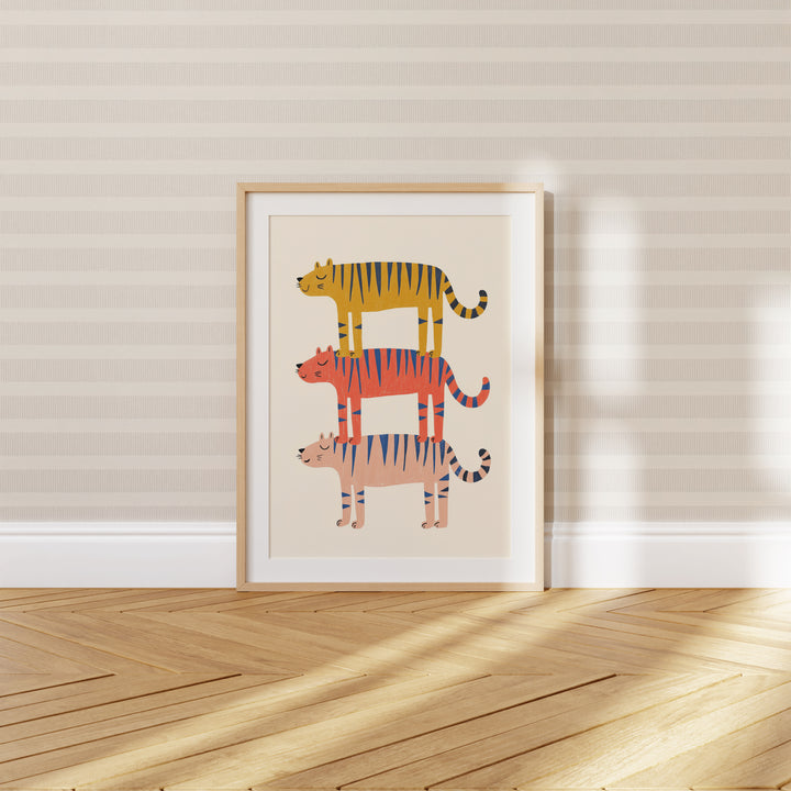 Stacked Tigers Print