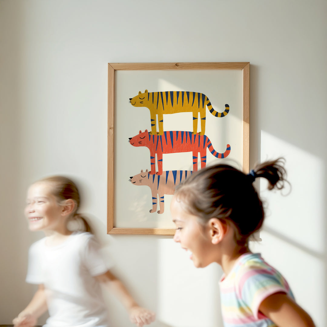 Stacked Tigers Print