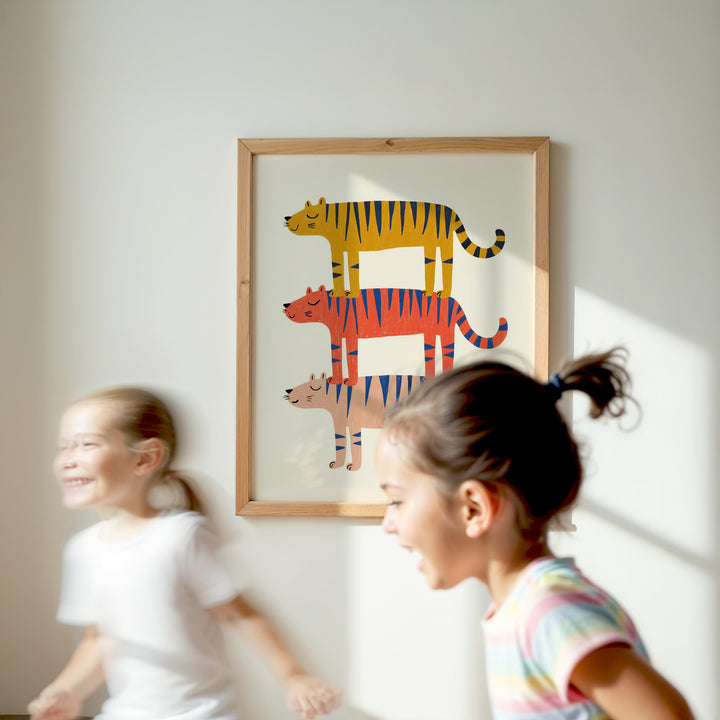 Stacked Tigers Print