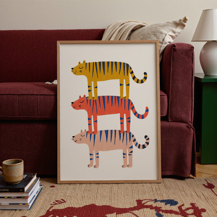 Stacked Tigers Print