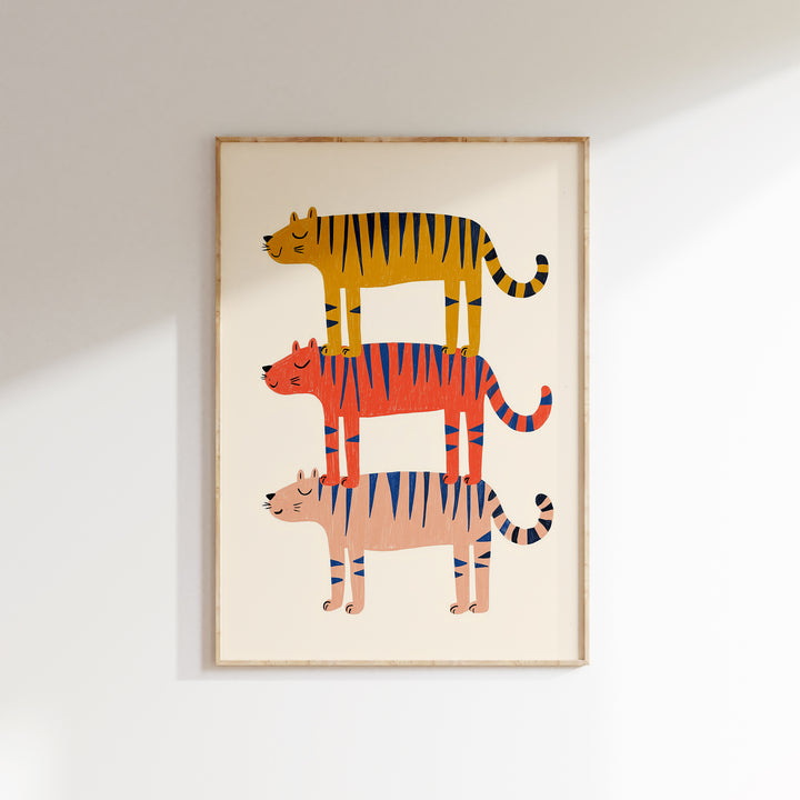 Stacked Tigers Print