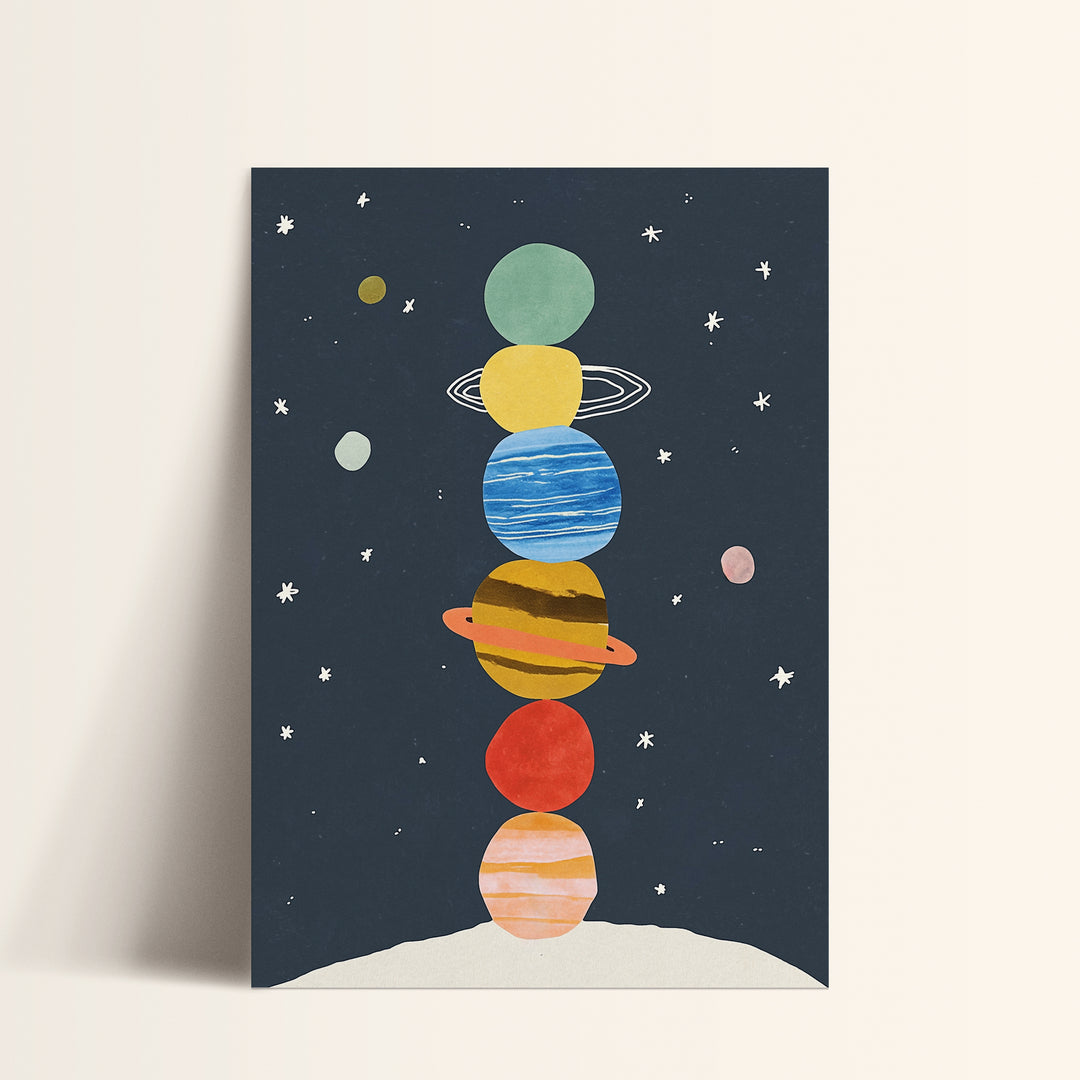 Stacked Planets Print