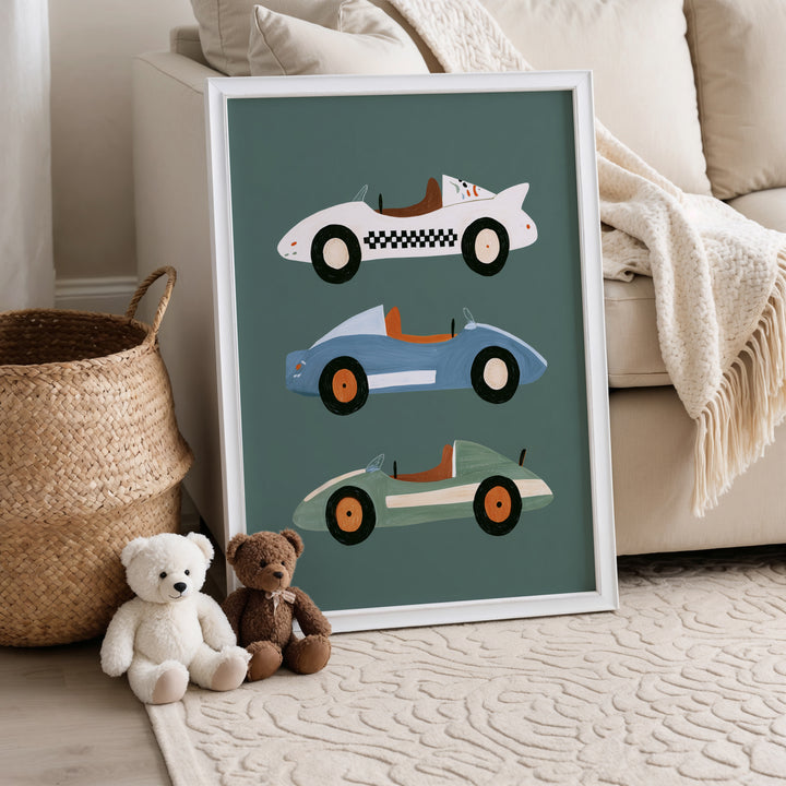 Vintage Racers Sage Print