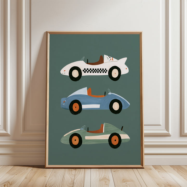 Vintage Racers Sage Print