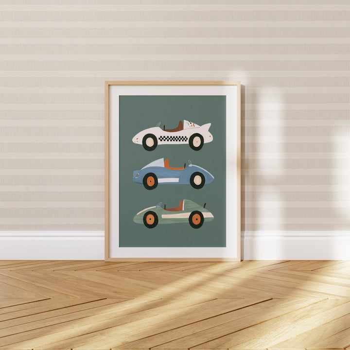 Vintage Racers Sage Print