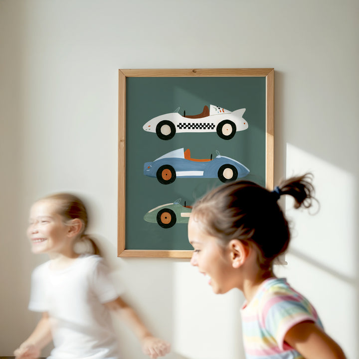 Vintage Racers Sage Print