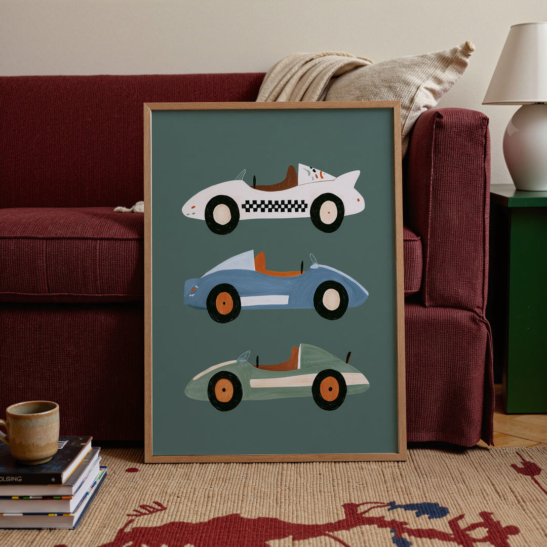 Vintage Racers Sage Print