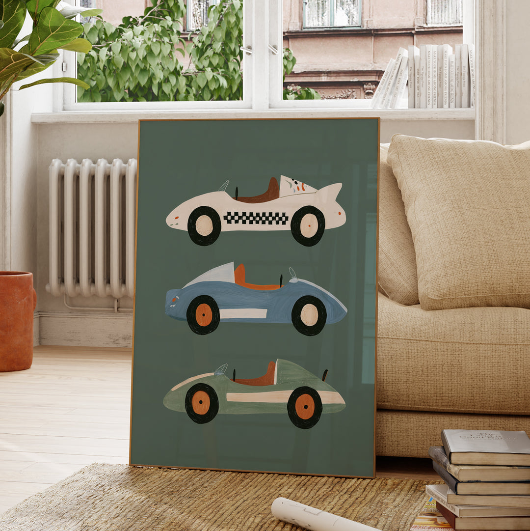 Vintage Racers Sage Print