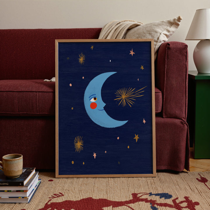 Smiling Moon Print