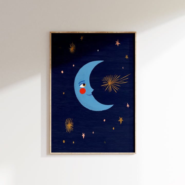 Smiling Moon Print