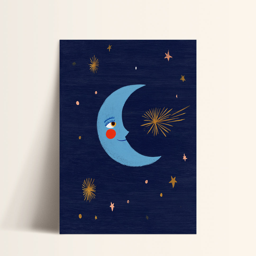 Smiling Moon Print