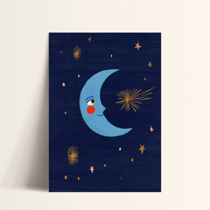 Smiling Moon Print