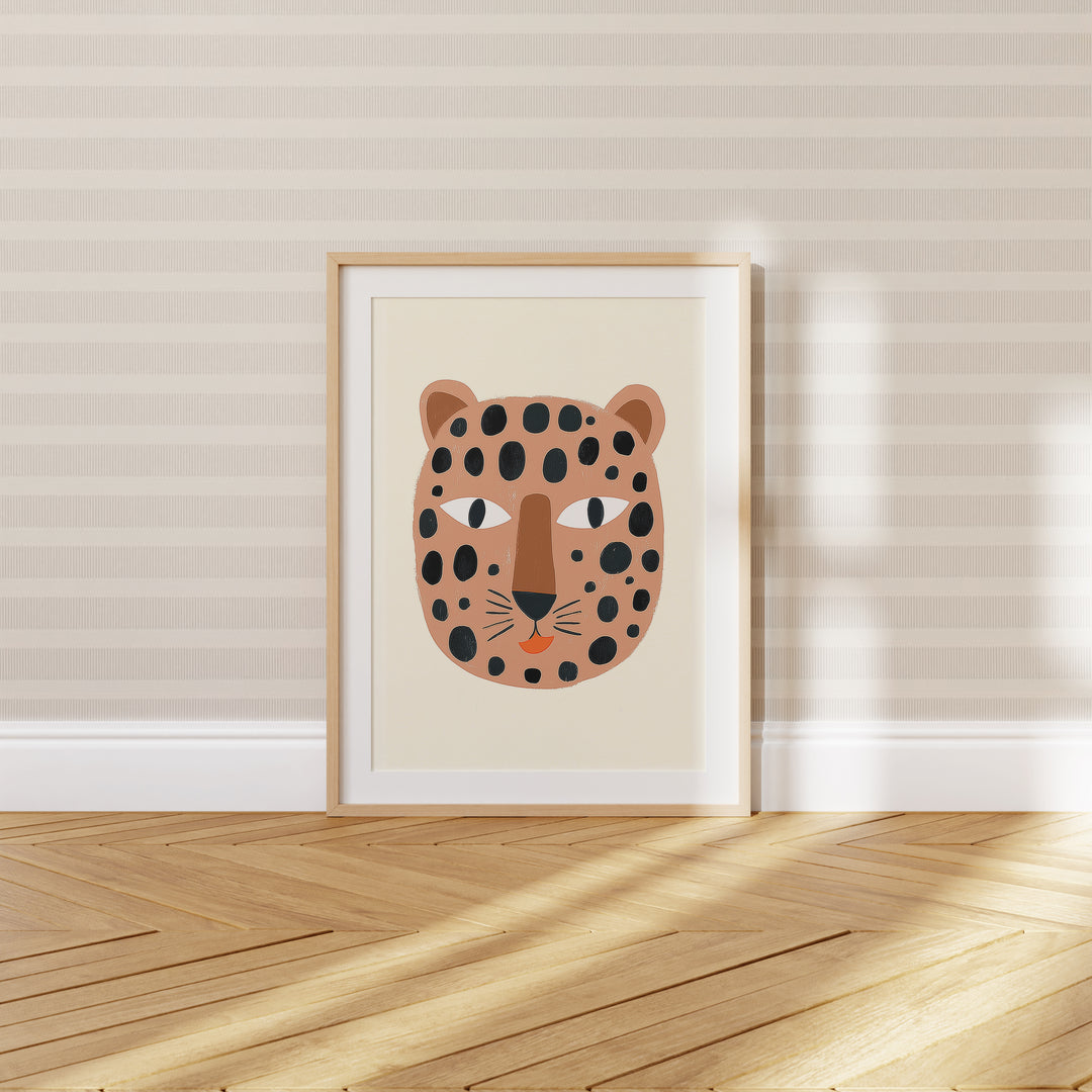 Happy Leopard Face Print