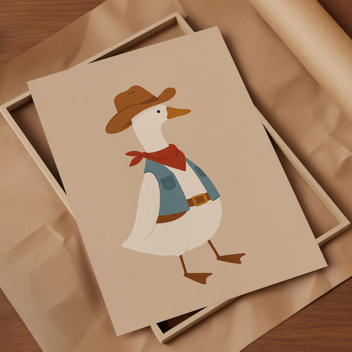a picture of a duck wearing a cowboy hat