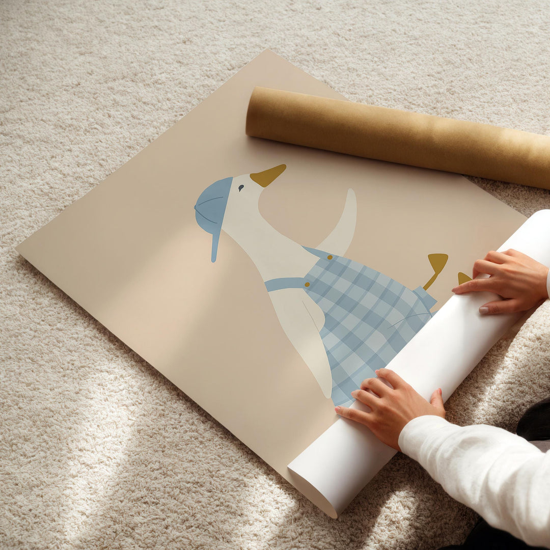 a person laying on the floor with a roll of paper