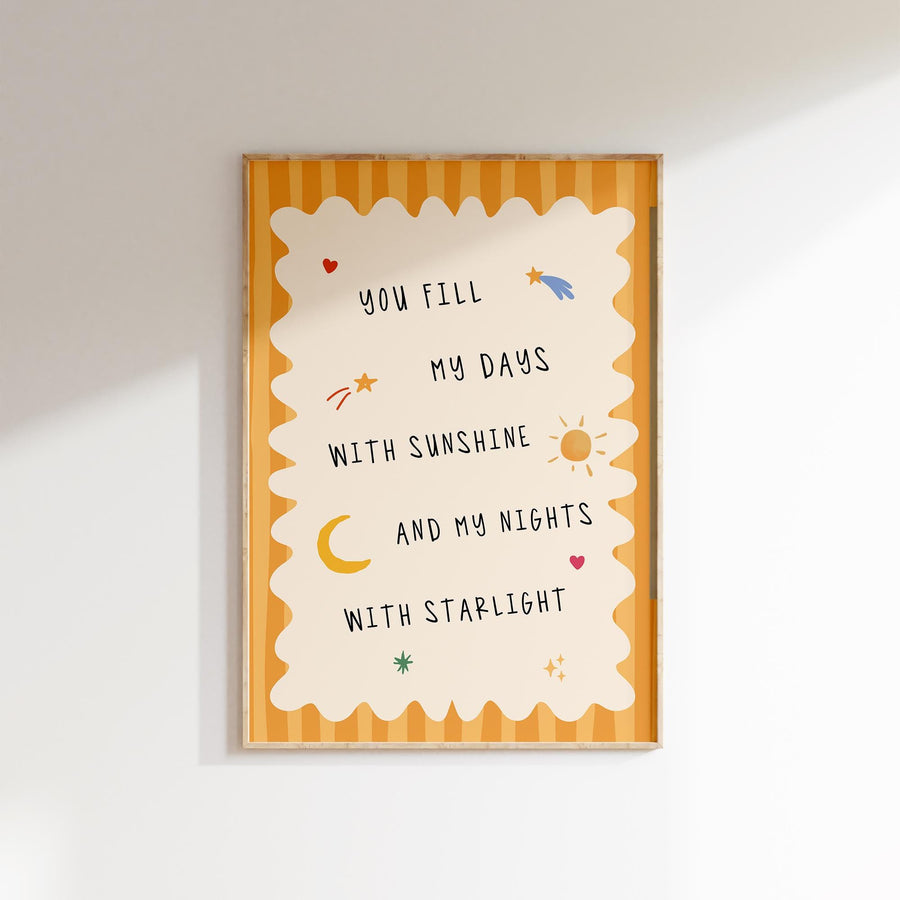 a picture hanging on a wall with a message on it