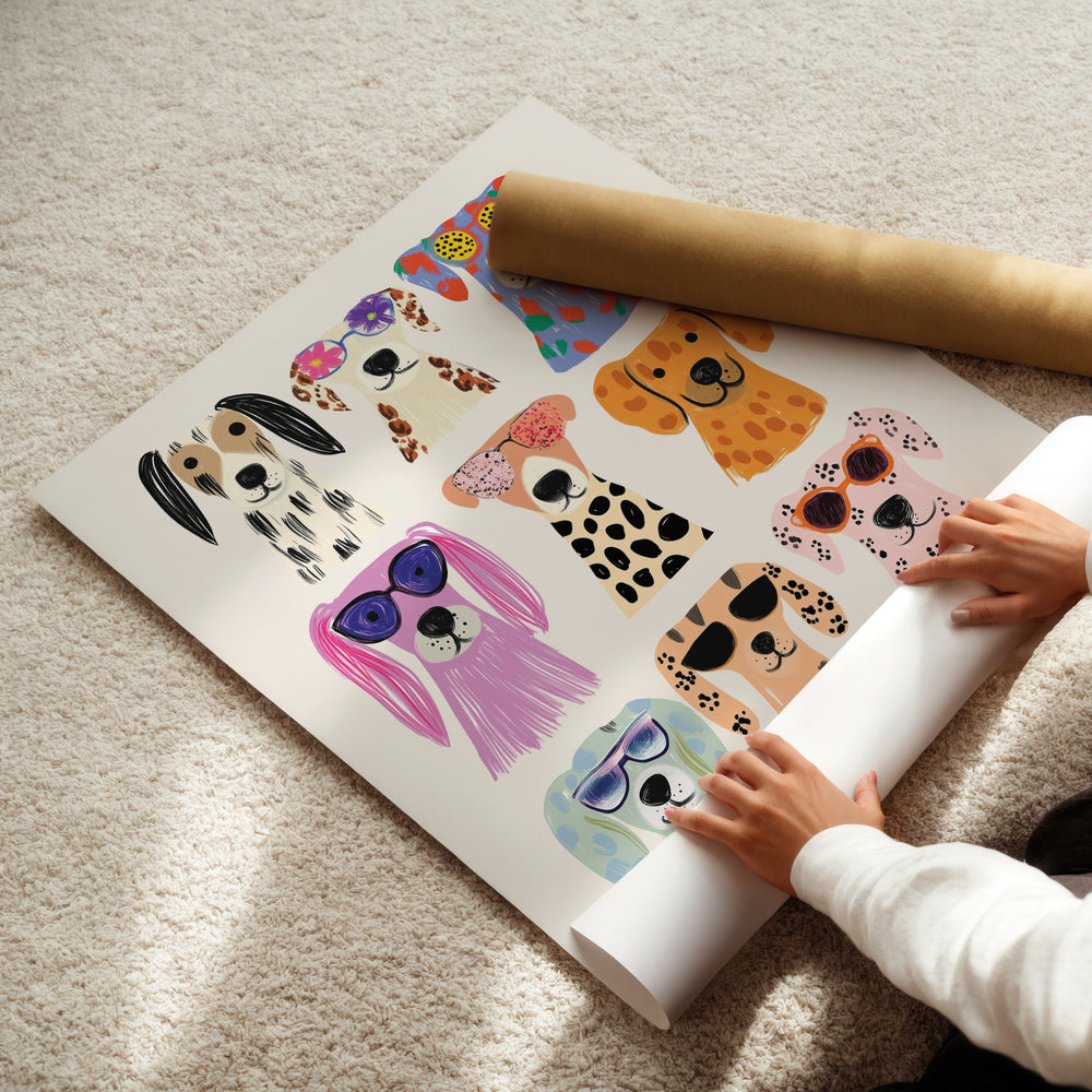 a child is playing with stickers on a sheet of paper
