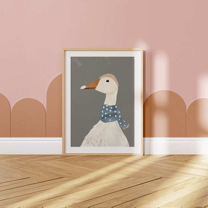 a picture of a duck in a dress