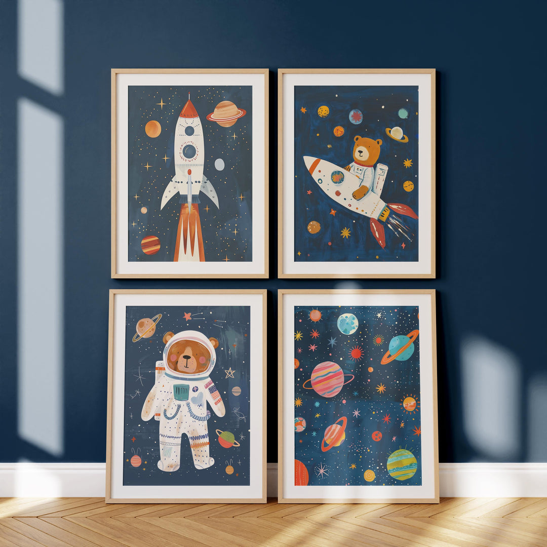 Space Nursery Wall Art Bundle | 26 Printable Galaxy & Astronaut Prints