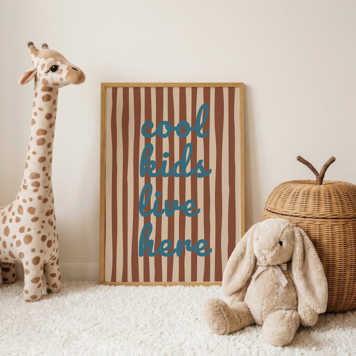 Cool Kids Live Here (Rust Stripes) Print