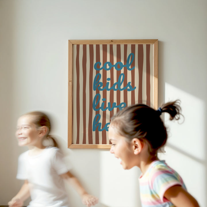 Cool Kids Live Here (Rust Stripes) Print