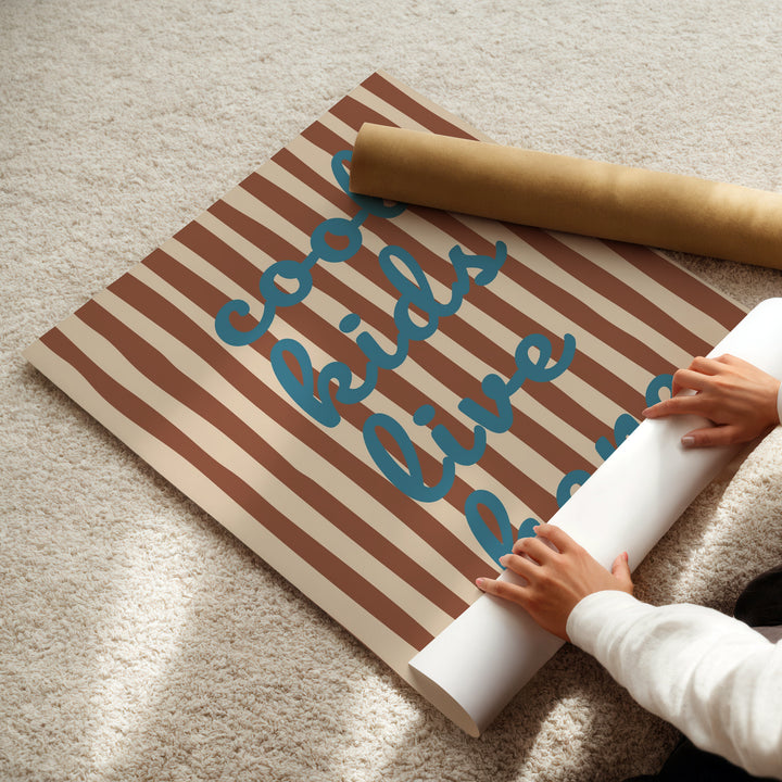 Cool Kids Live Here (Rust Stripes) Print