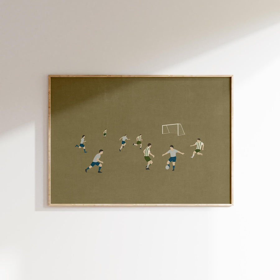 a picture of a group of people playing soccer