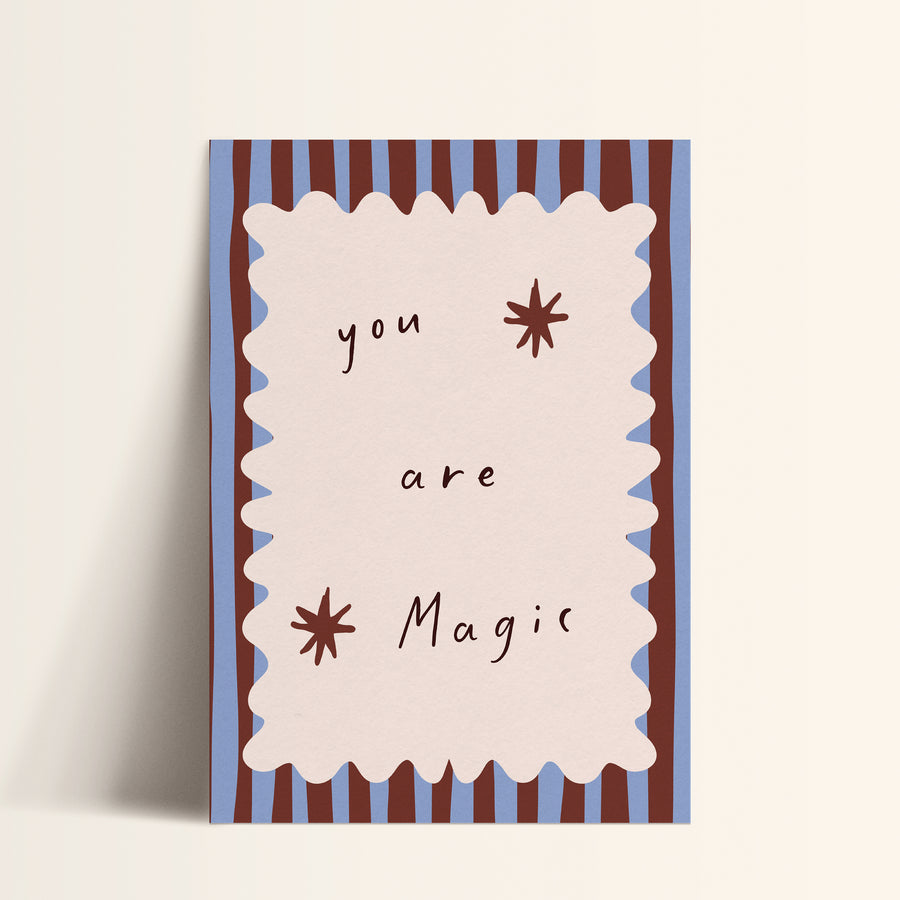 a card that says you are magic on it