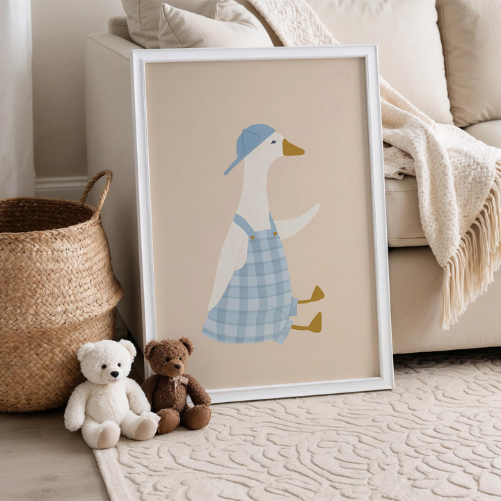 a picture of a duck and a teddy bear