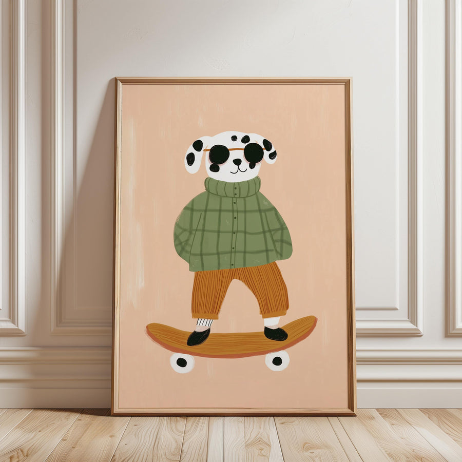 a picture of a panda on a skateboard