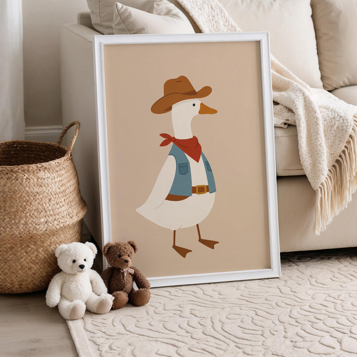 a picture of a duck wearing a cowboy hat
