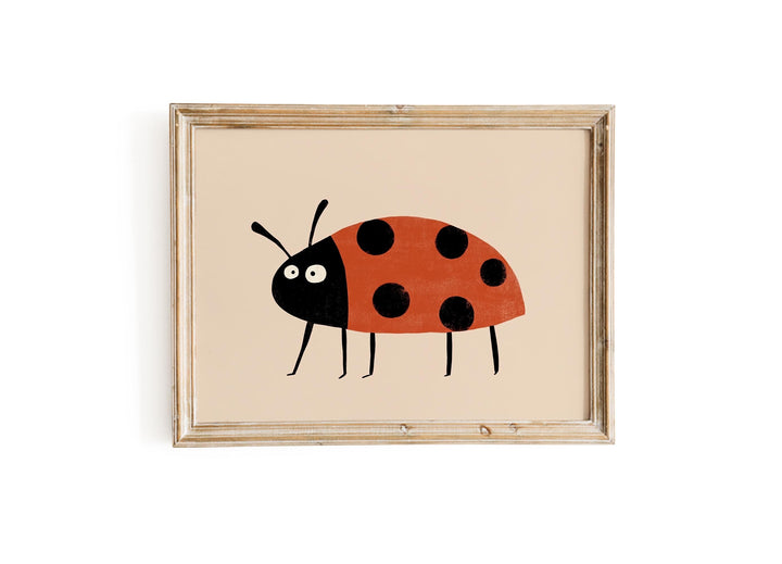 a picture of a ladybug on a wall