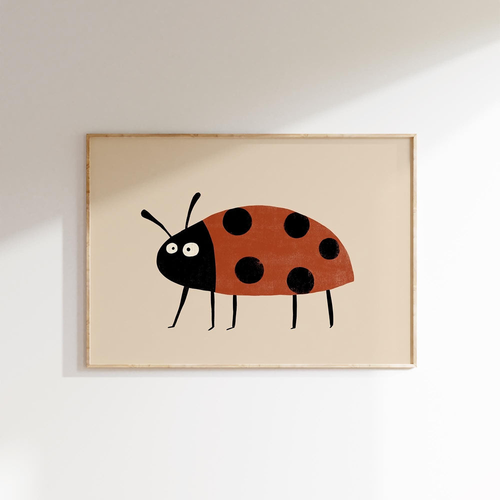 a picture of a ladybug on a wall