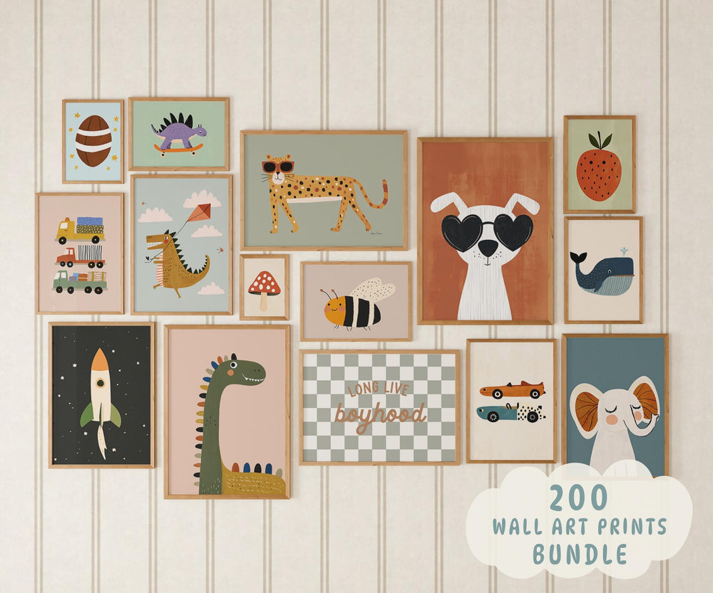 Eclectic Colorful And Printable Wall Art Bundle
