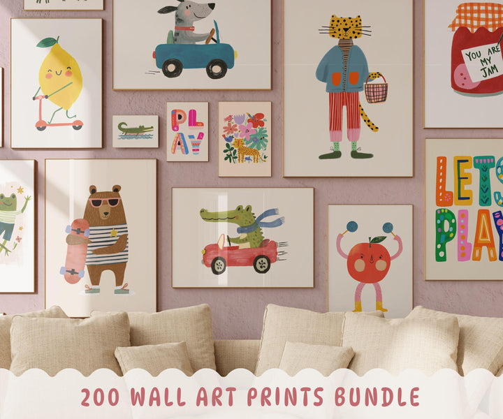 Eclectic Of 150 Colorful ( ) Printable Wall Art Bundle
