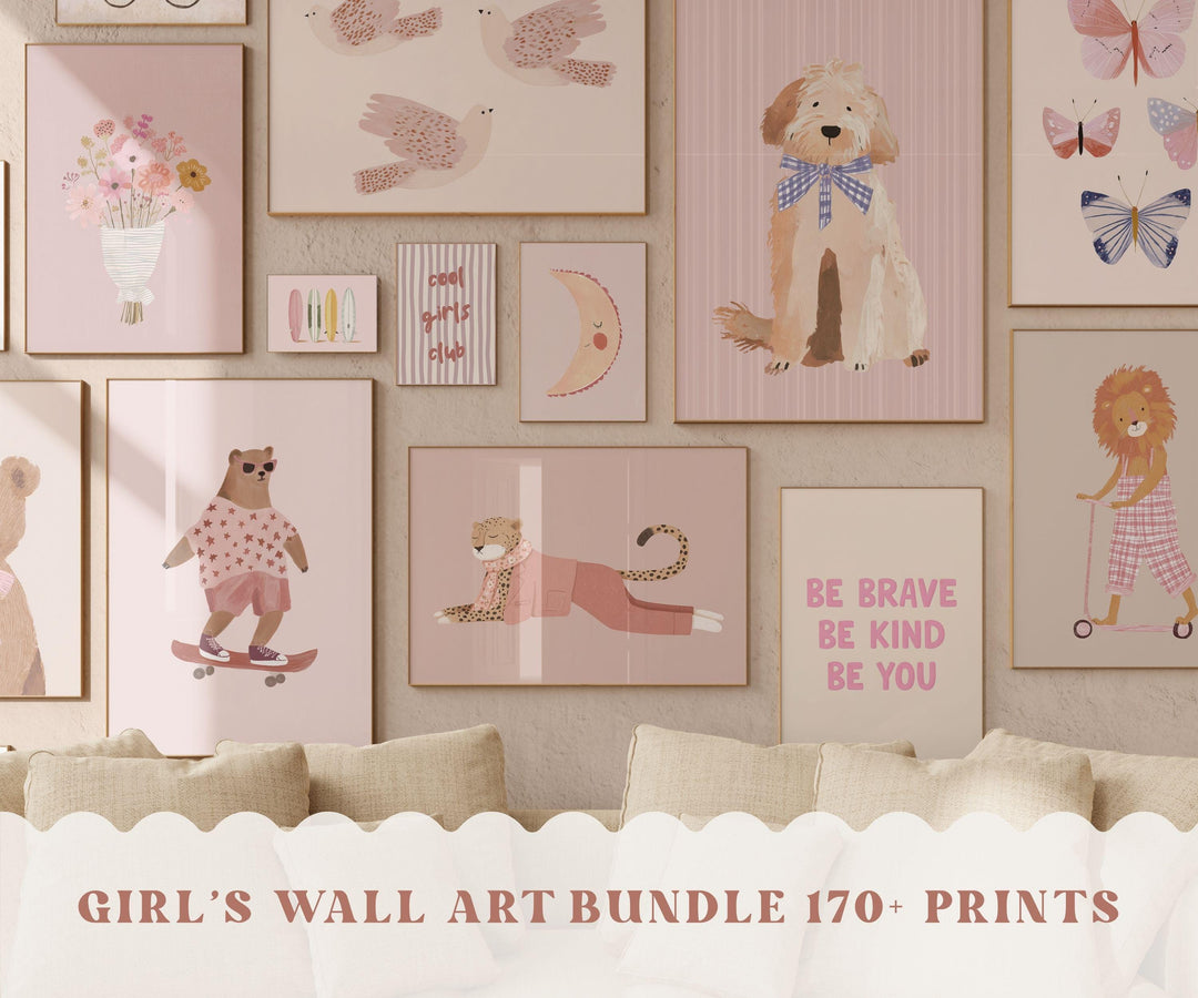 Pink Printable Wall Art Bundle