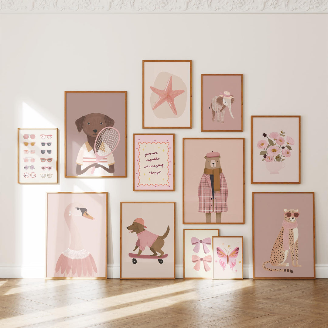 Pink Printable Wall Art Bundle