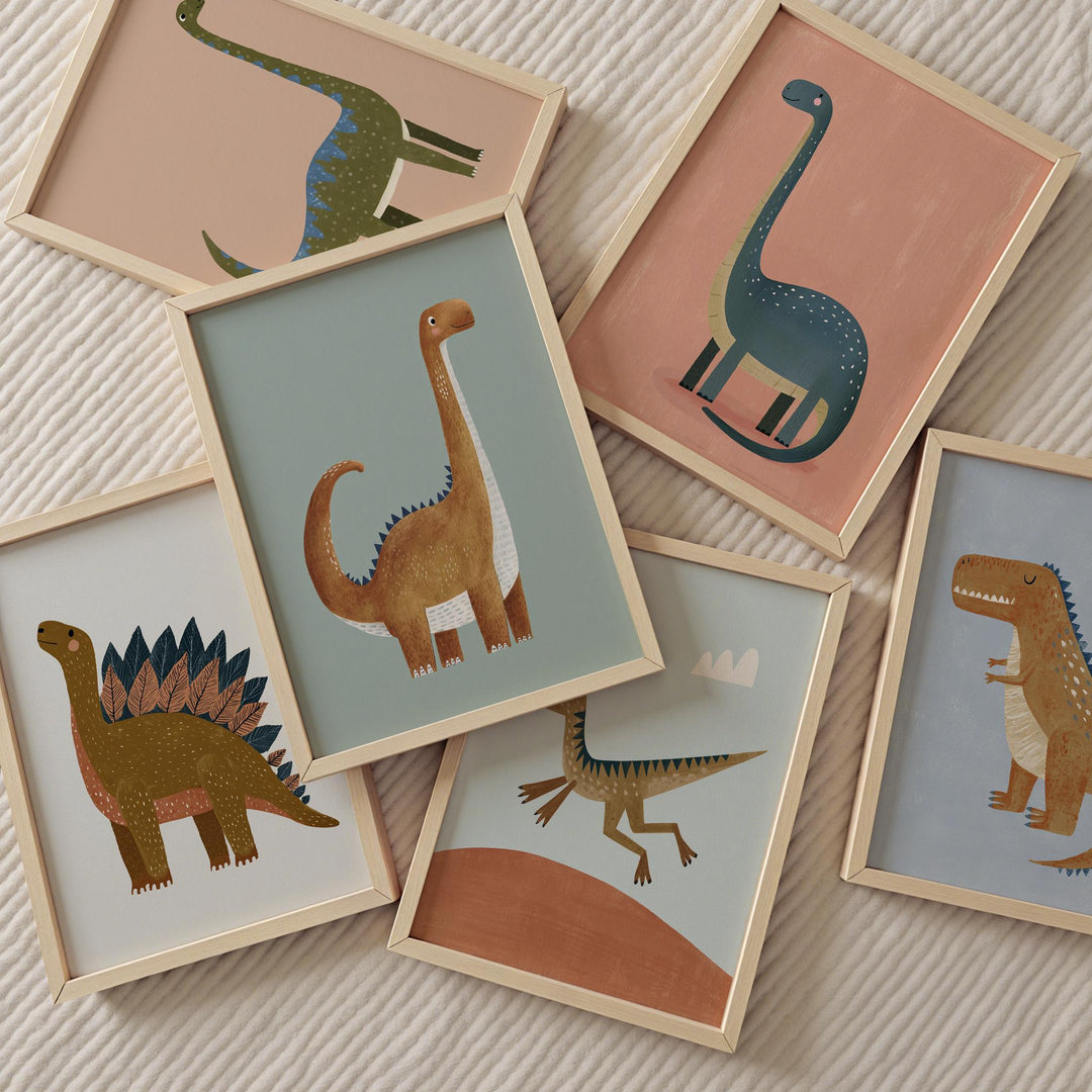 Dinosaur 60 Dino For Boys Modern Animal Illustrations Printable Wall Art Bundle