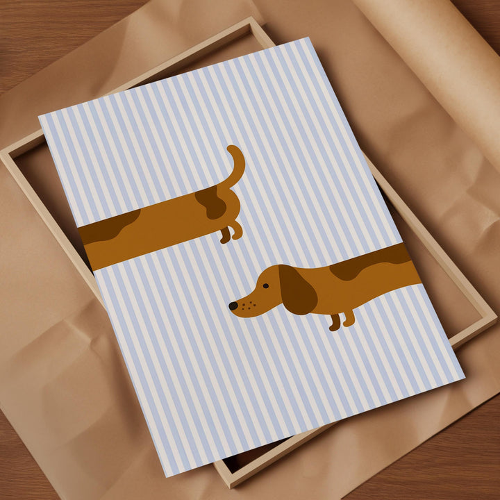 Long Dachshund Dog Nursery Print