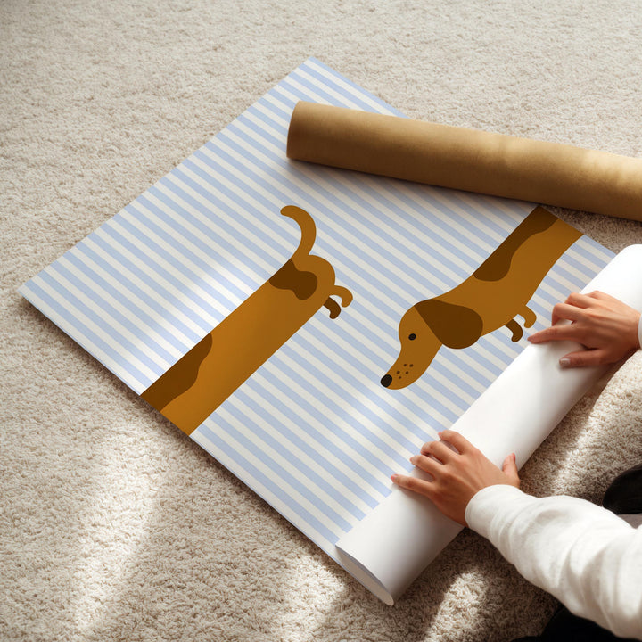 Long Dachshund Dog Nursery Print