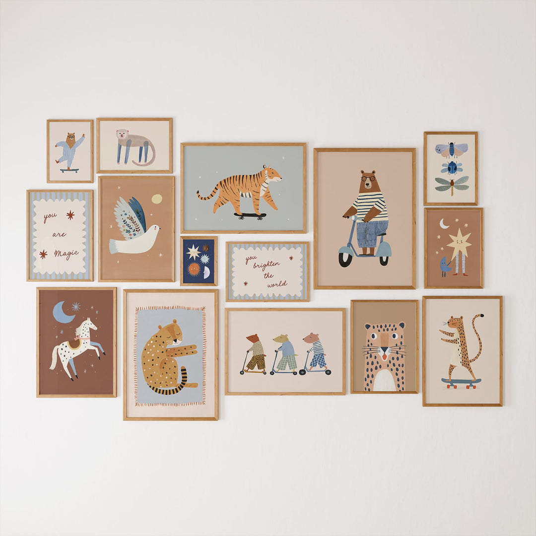 Whimsical Animal 200 Scandinavian Baby Room Art Printable Wall Art Bundle