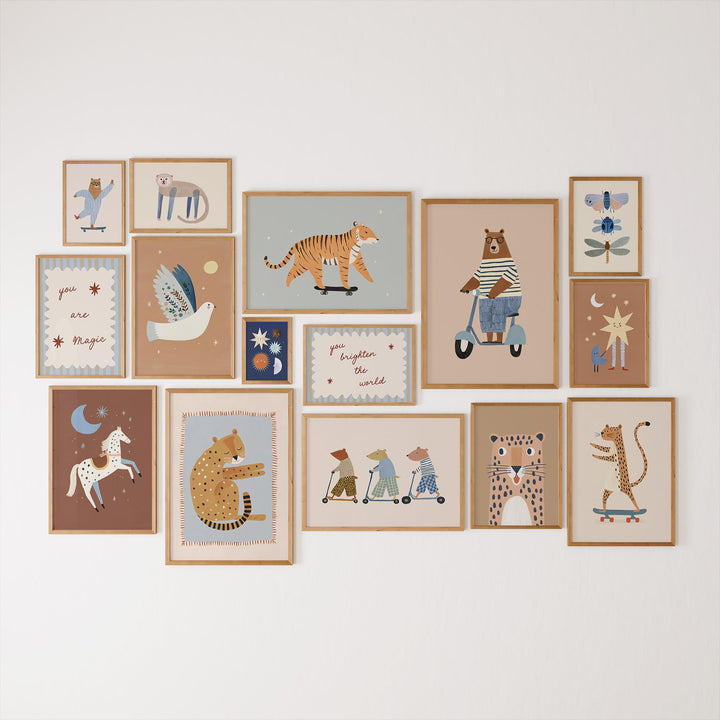 Whimsical Animal 200 Scandinavian Baby Room Art Printable Wall Art Bundle