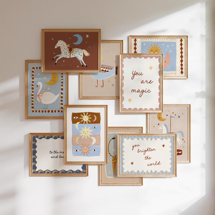 Of 80 Celestial Art Sun Moon Stars Art Printable Wall Art Bundle