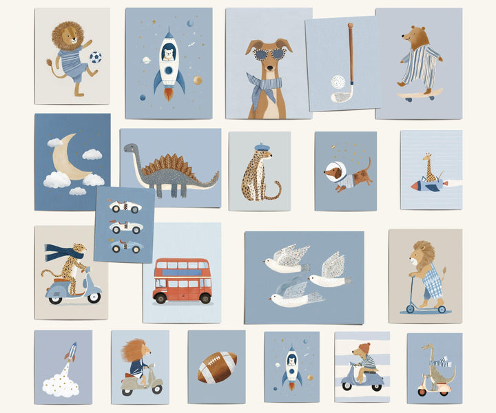 Sports Animals Cars Printable Wall Art Bundle