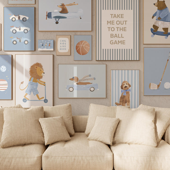 Sports Animals Cars Printable Wall Art Bundle